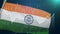 India flag on stock market background, trade finances Bombay, exchange currency