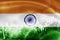 India flag, stock market, exchange economy and Trade, oil production, container ship in export and import business and logistics