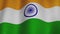 India flag waving closeup shows democracy and government - seamless animation video