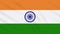 India flag waving cloth background, loop