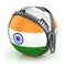 India football nation - football in the unzipped bag with Indian flag print