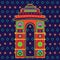 India Gate in Indian art style