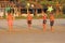 India, GOA, January 24, 2018. Street game petanque. Men play in Petang on the beach in India. Men with bare chest