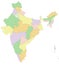 India - Highly detailed editable political map.