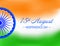 India Independence Day background. 15th of August - Indian Independence Day concept with Ashoka wheel and national flag