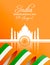 India Independence Day Taj Mahal greeting card