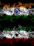 India, Indian vs Somaliland smoky mystic flags placed side by side. Thick colored silky abstract smoke flags