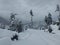 India Jammu kashmir stunning snowview of mountains during snowfall