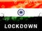 India lockdown preventing covid19 epidemic and outbreak - 3d Illustration