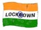 India lockdown preventing epidemic and outbreak - 3d Illustration
