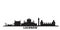 India, Lucknow city skyline isolated vector illustration. India, Lucknow travel black cityscape