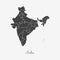 India region map: grey outline on white.