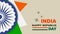 India republic day celebration on 26 january. Simple style background design with India flag symbol
