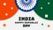 India republic day celebration on 26 january. Simple style background design with India flag symbol