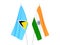 India and Saint Lucia flags