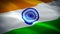 India seamlessly looping flag video waving in wind. Realistic Indian Flag background. India Flag Looping Closeup 1080p Full HD 192