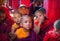 India, Sikkim, Little monks in a monastery in the cl