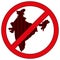 India silhouette with the word virus in prohibitory sign