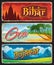 India state Goa, Bihar and Gujarat tin metal signs