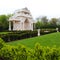 India temple with beautiful green park