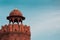 India travel tourism background - Dome, Red Fort Lal Qila Delhi - World Heritage Site. Delhi, India