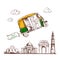 India. Travel. Vector