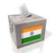India - wooden ballot box - voting concept