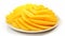 Indian Alphonso mango fruits with slices cubes isolated on a white background. Generative AI