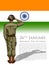 Indian Army soilder saluting falg of India on Happy Republic Day