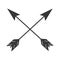 indian arrow cross isolated icon design