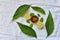 Indian Ayurvedic Kadha or Karha or health tonic for fighting seasonal infections, made using ginger, Vasaka leaves or Justicia