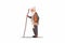 indian bharat old man vector flat minimalistic isolated vector style illustration