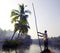 Indian Boatman and Traditional Boat