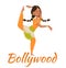 Indian Bollywood couple dancing vector
