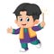 Indian boy holding firework character design for Diwali festival