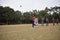 Indian boy playing play ground in playground