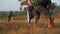 Indian boys playing cricket at the playing field in Goa.