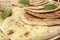Indian Bread Selection Nan Roti Curry