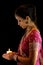 Indian Bride Holding Candle