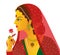 Indian bride vector isolated