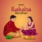 Indian brother and sister festival happy Raksha Bandhan concept. Rakhi celebration in india vector illustration
