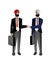 Indian businessmen in business suits handshaking