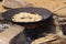 Indian chapatti on fire, Pushkar, India