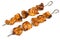 Indian Chicken Tikka Kebabs Isolated