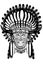 Indian chief wearing traditional headdress