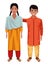 Indian children avatar cartoon character