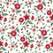 Indian Chintz Jacobean Flowers Vector Seamless Pattern