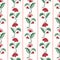 Indian Chintz Jacobean Flowers Vector Seamless Pattern