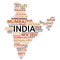 Indian cities word cloud vector illustration