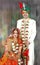 Indian couple in their wedding dress